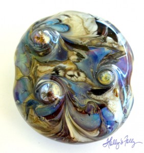 vortex blue glass bead 2